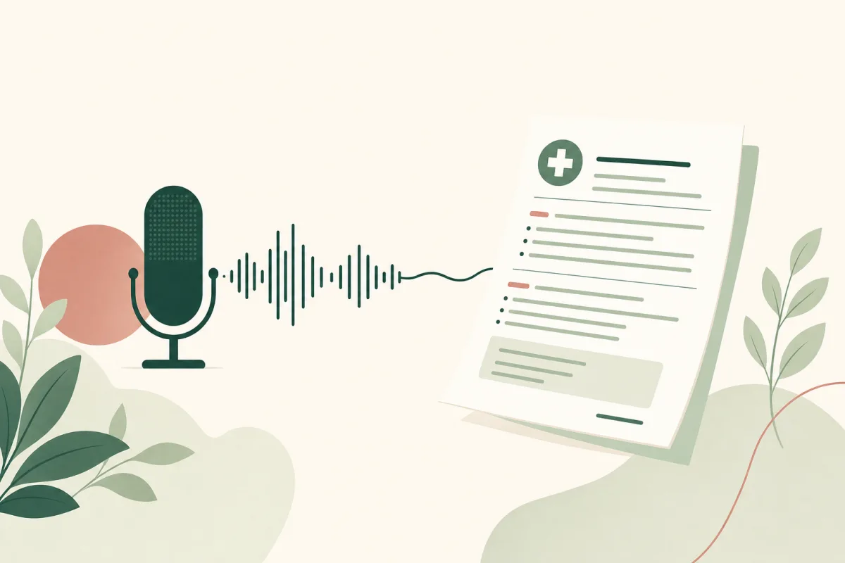 AI scribe for home health documentation — ambient voice captures patient visits and generates structured clinical notes, OASIS data, and ICD-10 codes.